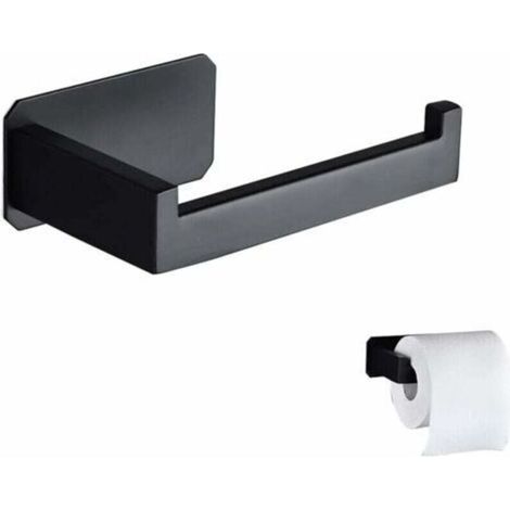 Devidoir Papier Toilette Acier Inoxydable Derouleur Papier Toilette Mural Original Sans Percage Noir Porte Papier Toilette Adhesif 3M Pour Decoration Salle de Bain WC Accessoire Cuisine (1/5)