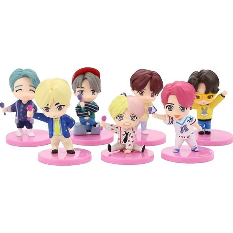Lot de figurines PVC couleurs vives base stable décorations gâteau pour maison voiture (1/5)