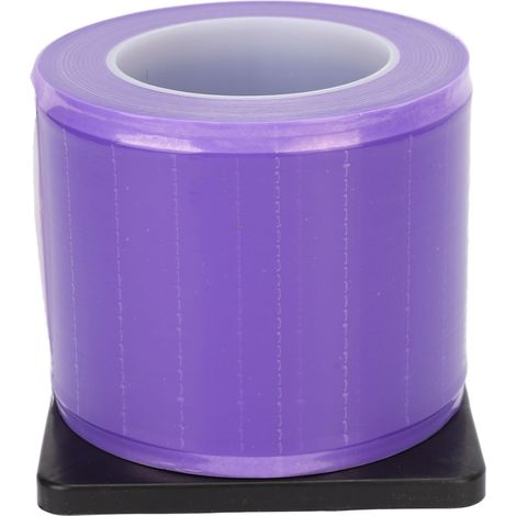 Film protecteur PE épais 1200 pièces, auto-adsorbant, adhérence forte, imperméable, conception à déchirure ponctuelle, film barrière violet avec base (1/5)