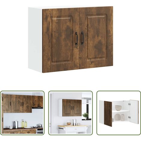 vidaXL Holzwerkstoff -  Küchen-Hängeschrank Kalmar Räuchereiche Holzwerkstoff (1/5)