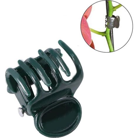 Grüne Orchideenclips aus Kunststoff – 100 Stück zur Unterstützung von Miniaturblumenstielen (1,8 x 1,5 cm)