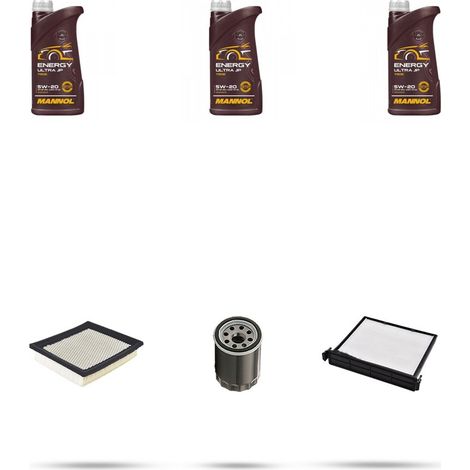 Kit tagliando 3 FILTRI e 3L OLIO compatibile con Nissan Micra III (k12) 1.2 12v 59kw Dal 2003 al 2010 (1/4)
