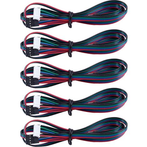 5x verlängertes NEMA 17 Schrittmotorkabel, 1 m lang, 4-6-polig, für 3D-Drucker, Dupont (1/5)