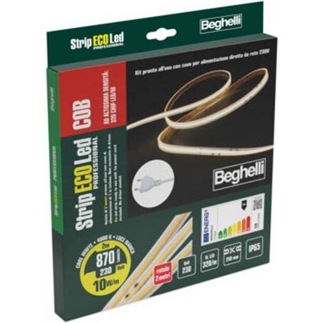 BEGHELLI STRIP LED 230V-10W IP65-4000K - 2 M