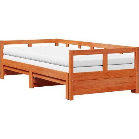 Maison Exclusive - Lit de jour et lit gigogne et matelas 90x200 cm bois pin massif