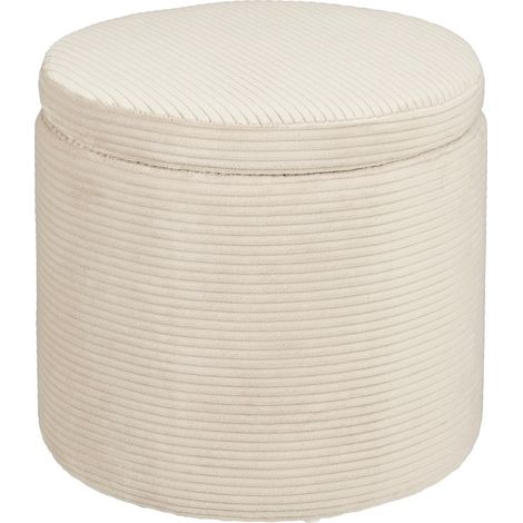 Mica Decorations Pouf Blanc cassé H40.5xl42xL42cm (1/5)
