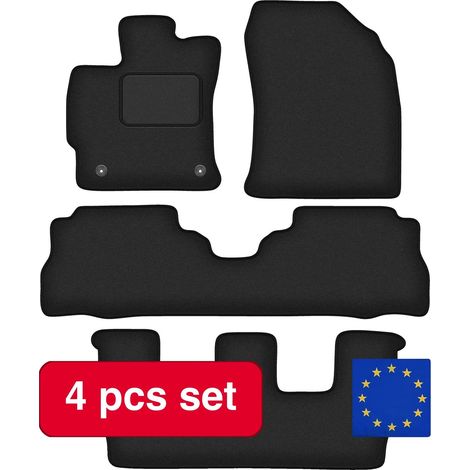 Alfombra de terciopelo, hecha a medida, diseño antideslizante, color negro. (1/5)