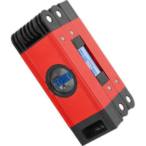 Niveau magnétique pliable à 3 sections, flexible et multi-angles, outil de mesure pour le travail du bois, rouge