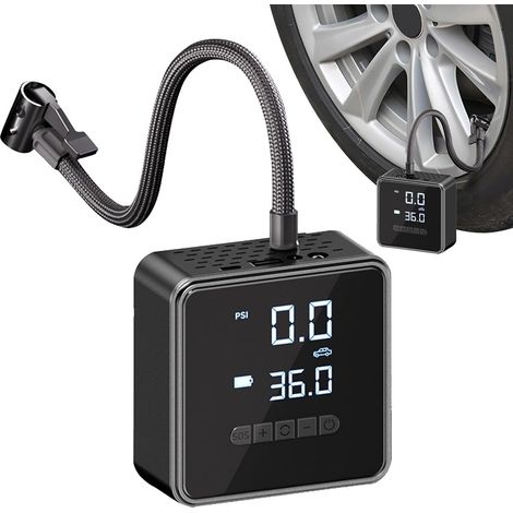Tragbarer 150-PSI-Autoband-Luftkompressor, 2 x leistungsstarke Kompressoren, intelligente Pumpe für Auto/Moto/Fiets/Ballen