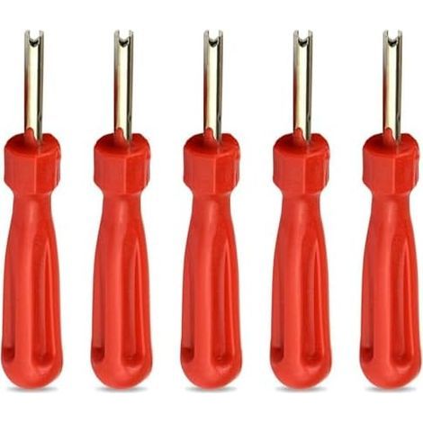 Ventileinsatz-Einbauwerkzeug - kompaktes Reifenreparaturwerkzeug für Lasten mit ergonomischem Griff, robustem Material, 5-teilig. (1/5)
