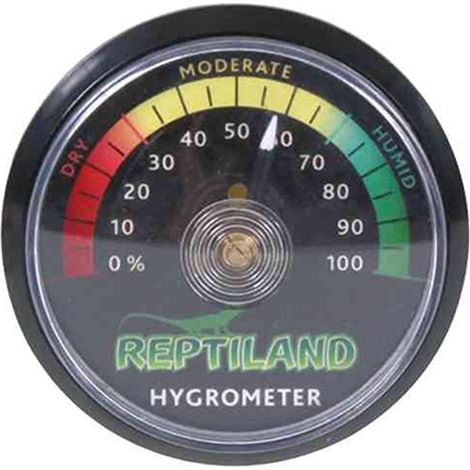1 Hygromètre analogique, 5 cm, Mesure 0-100%, Fixation adhésive, Pour terrarium