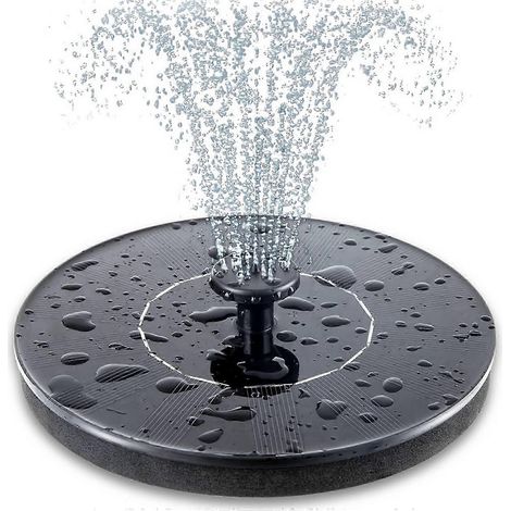 Pompe pour fontaine solaire avec bain d'oiseaux, fontaine solaire améliorée de 3,5 W avec 6 buses, autoportante et flottante, alimentée à l'énergie solaire (1/5)