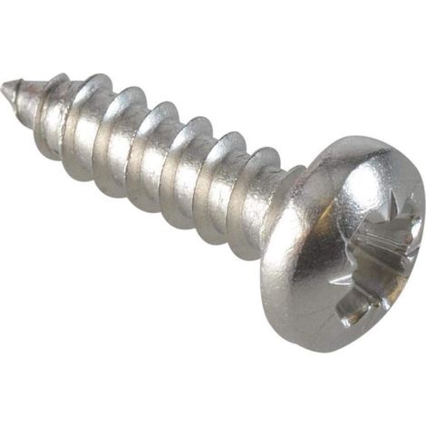 Forgefix Self-Tapping Screw Pozi Compatible Pan A2 SS 1/2in x 6 ForgePack 60 FOR (1/2)