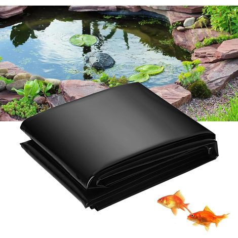Liner Bassin extérieur 4X8m Liner Bassin Grand Bassin à Poissons, Résistant aux déchirures Facile à Plier inodore, sans Fuite, bache agricole fontaines pour Bassin d'agrément (1/5)