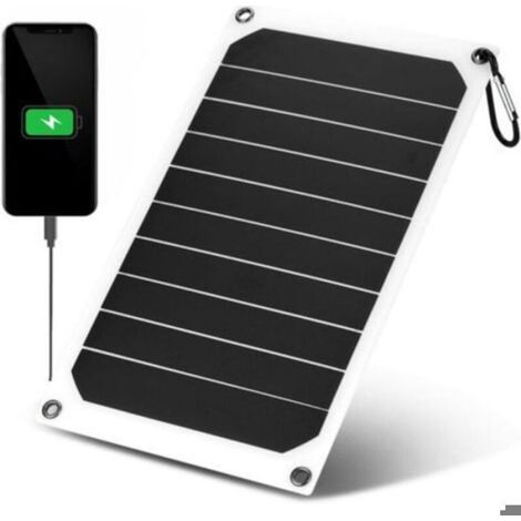 Panneau Solaire - 10 W - 5 V - Etanche IP64 - Pour Camping Randonnee Extérieur - 1 Unite (1/4)
