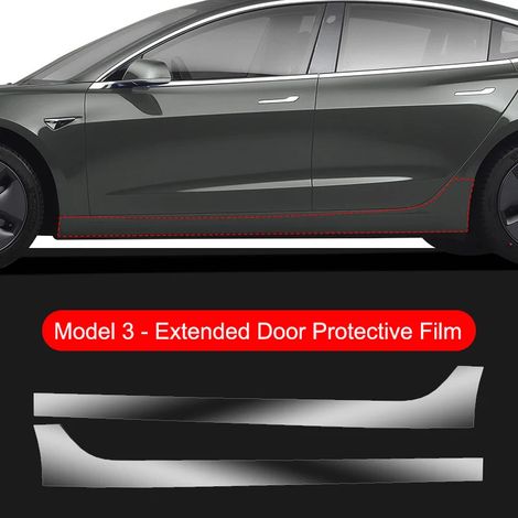 (Pour Model 3 Extended) Convient aux Tesla Model 3/Y 2017-2025. Film protecteur invisible en TPU pour portes avant et arrière. Convient également au Model Y Juniper. (1/4)