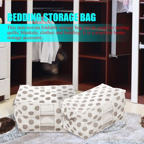 Sac de rangement pliable pour couettes, vêtements et organisateur de literie