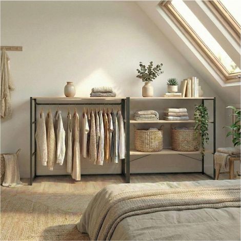 Set di 2 appendiabiti modulari da soffitta 200x85cm KADRA