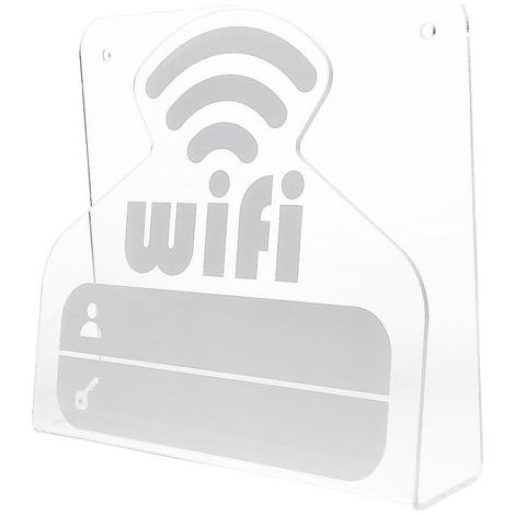 Acryl-Tischschild „WLAN“, Schild zur Erinnerung an das WLAN-Passwort, Ladenaufsteller – 18,00 x 16,00 x 4,00 cm (1/4)