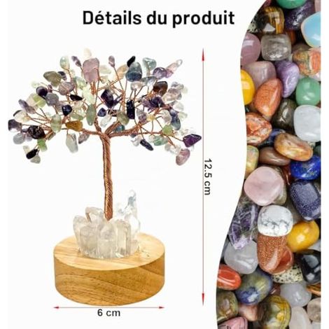 Lampe de Chevet ad Arbre de Cristal,USB Lampe de Chevet Chambre, Arbre de Vie Lampe Veilleuse,Decoration Maison, Cadeau Anniversaire Femme (1/3)