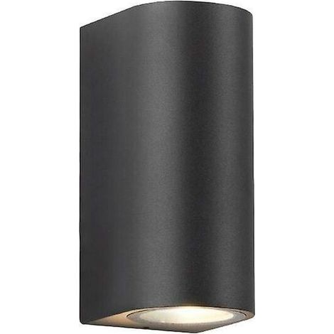 Applique Murale Led Intérieure Extérieure Moderne Noire, Spot Mural Gu10, 1 Spots De 400lm Chacun, Éclairage De Garage De Terrasse De Jardin Moderne, Ip44 fg (1/5)