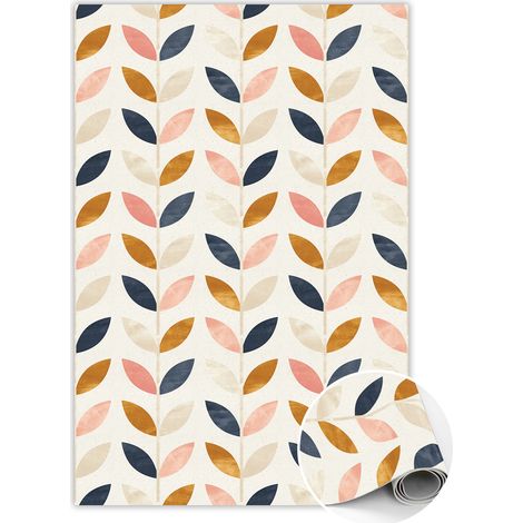 Tapis Vinyle PVC Élégant Protection pour le Sol - Petites feuilles - 120x180 cm (1/5)