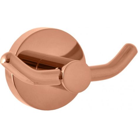Lot de 2 patères double COLORADO en laiton rose gold poli 9,2x 5,3x5 cm (1/2)