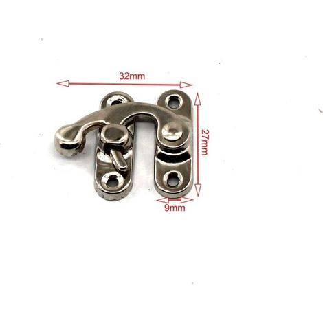 Lot de 20 loquets de verrouillage vintage plaqué nickel avec bras oscillant gauche (1/4)