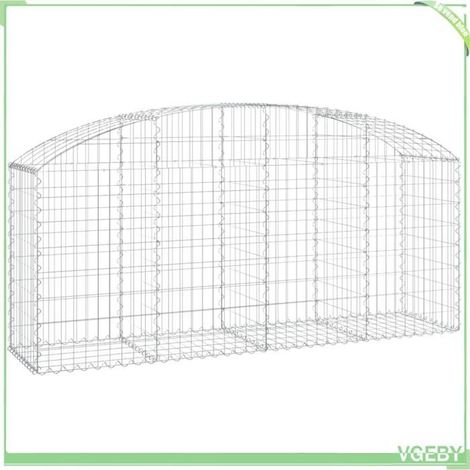 Panier de gabions arqué - FAFEICY - Mod. 153474 - 200x50x80/100 cm - Fer galvanisé - Fil 3,5 mm (1/4)