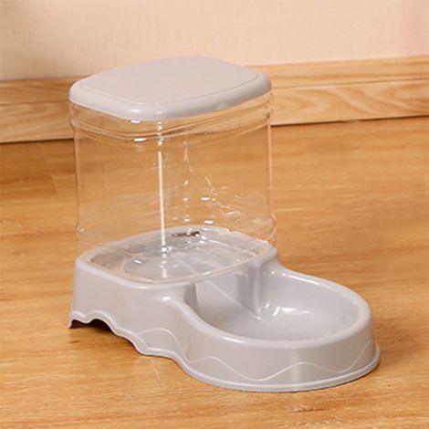 Distributeur automatique de nourriture pour animaux, abreuvoir pour chat, distributeur de nourriture pour chien grande capacité, combinaison de 3,8 litres, seau de rangement.-AquaForge (1/5)
