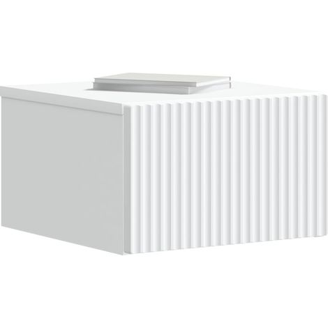 Maison Exclusive - Mobiletto da notte a muro 2 pcs Bianco 33 x 34,5 x 20 cm