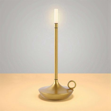 Lampe de table Aladdin Candlelight rechargeable à lumière chaude, lampe de table d'ambiance dîner noire (1/5)
