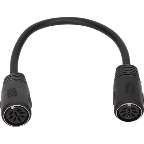 Adaptateur DIN 8 broches femelle-femelle, câble audio flexible DIN 8 broches femelle à âme en cuivre pur, 20 cm (0,66 pi), pour équipements AV. (1/4)