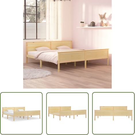 Maison Exclusive Massivholzbett Kiefer 200x200 cm (1/5)