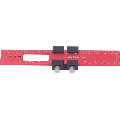 [JAMAIS UTILISÉ]Règle de menuiserie 160 mm en alliage d'aluminium, règle de traçage de précision avec butée coulissante (1/5)