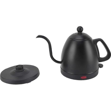 Bouilloire électrique à col de cygne en acier inoxydable de 800 ml, compatible avec le café filtre.
