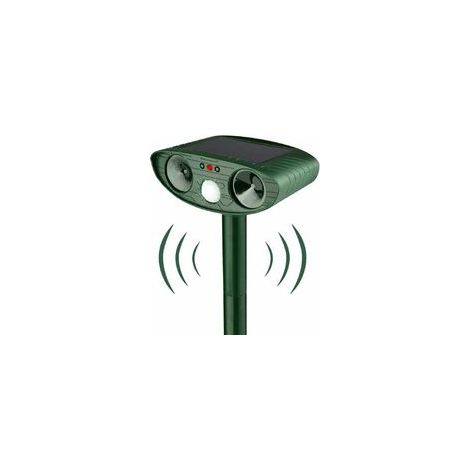 Répulsif solaire pour chats, répulsif à ultrasons pour chats, tueur de souris à ultrasons avec capteur de mouvement, répulsif pour chats d'extérieur étanche pour chats, chiens, rats, animaux de compag