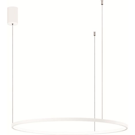 Lampada a sospensione a Led SOEL 80 in metallo verniciato BIANCO (1/3)