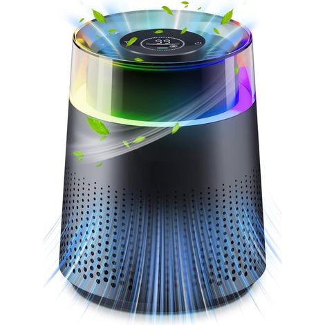 Purificatore d'aria - Purificatore d'aria con LED - Purificatore d'aria a ioni negativi - Purificatore d'aria per la casa - Purificatore d'aria a ioni negativi - Deodorante per ambienti - Ionizzatore (1/5)