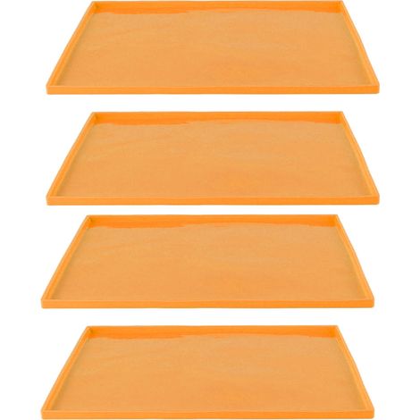 Silikon-Dörrmatten, lebensmittelecht, hitzebeständig, verhindert Anhaften, mit Rand, orange (1/5)
