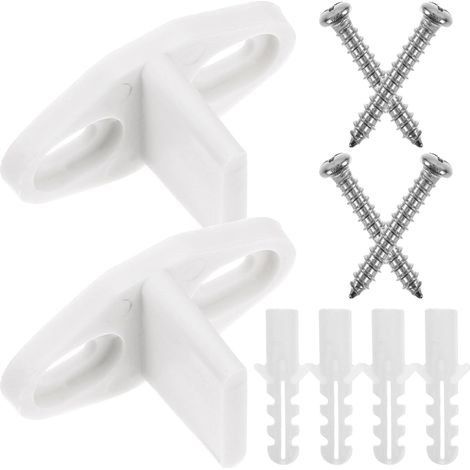lot de 2 guide de sol pour porte coulissante, acier carbone (1/5)