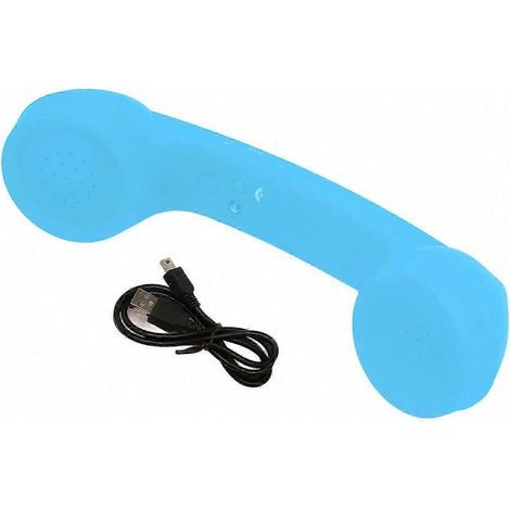 Wiederaufladbares kabelloses Bluetooth-Retro-Headset, strahlungsfreies Mobiltelefon, Anrufempfänger, himmelblau (1/5)
