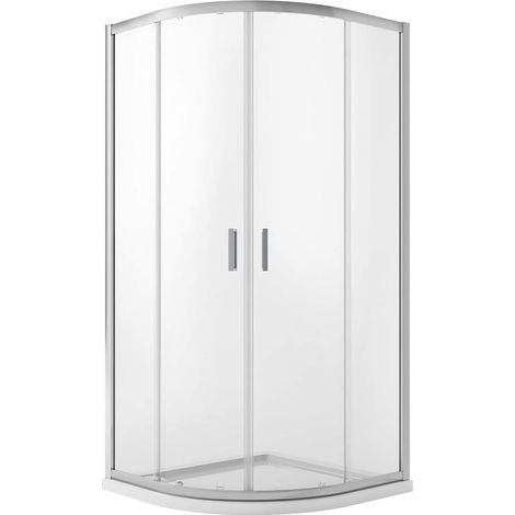 Box Semicircolare Trasparente 'Tonga' Profilo Cromo 77,5-80 (1/5)