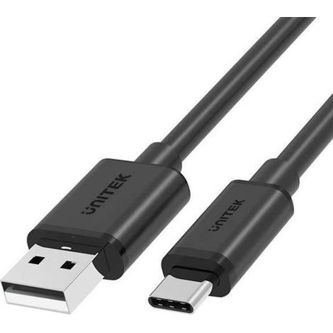Cable USB Unitek C14068BK USB-A 2.0 - USB-C, 2 m (1/2)