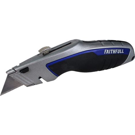 Faithfull Professional Retractable Utility Knife FAITKRPRO - Durable, High-Quality Craftsmanship for Precise Cutting