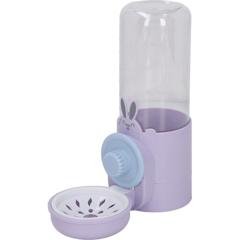 Distributeur d'eau automatique pour animaux 500ml grande capacité, abreuvoir suspendu pour cage chien chat violet, multipurpose. (1/5)
