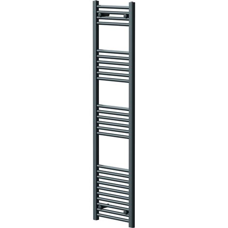 Pizarro Anthracite 1600mm x 400mm Straight Heated Towel Rail (1/5)