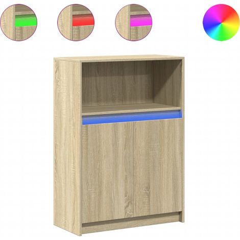 Maison Exclusive - Credenza con LED Rovere Sonoma 72x34x100cm in Legno Multistrato