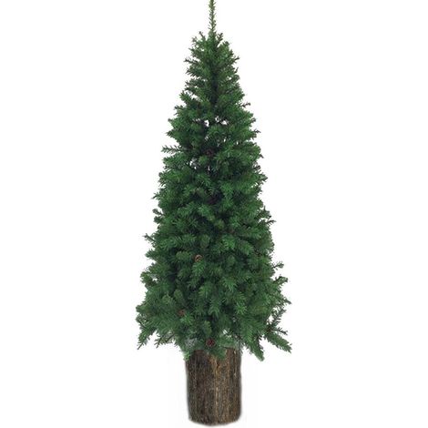 Albero di natale artificiale con base tronco supporto piede in legno realistico per le vostre casa vetrine negozi idea regalo - tronco più albero: tronco con cervino 230 cm - MISURA: TRONCO GRANDE (1/5)