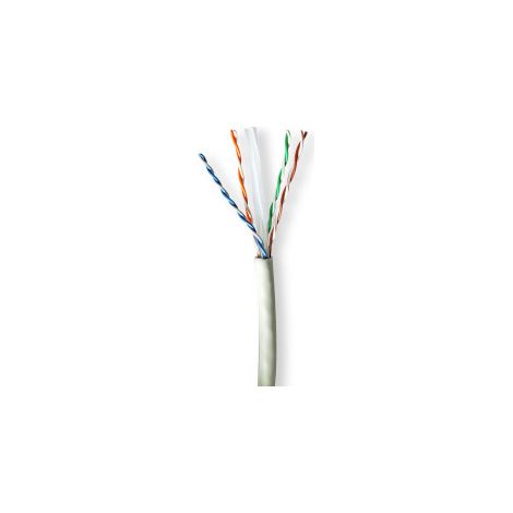 NEDIS RÉSEAU CÂBLE ROULEAU  CAT6A  SOLIDE  U/UTP  CUIVRE  305.0 M  INTÉRIEUR  ROND  LSZH  GRIS  BOÎTE DE TIRAGE